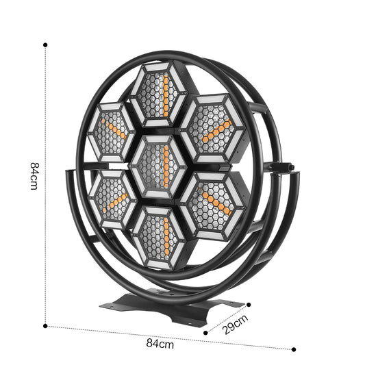 KR8 Double rings 700W RGB 3in1 retro stage light with auxiliary light