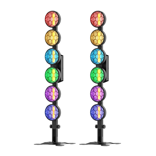 KR14 6×60W LED COB Vertical Round Retro Stage Light