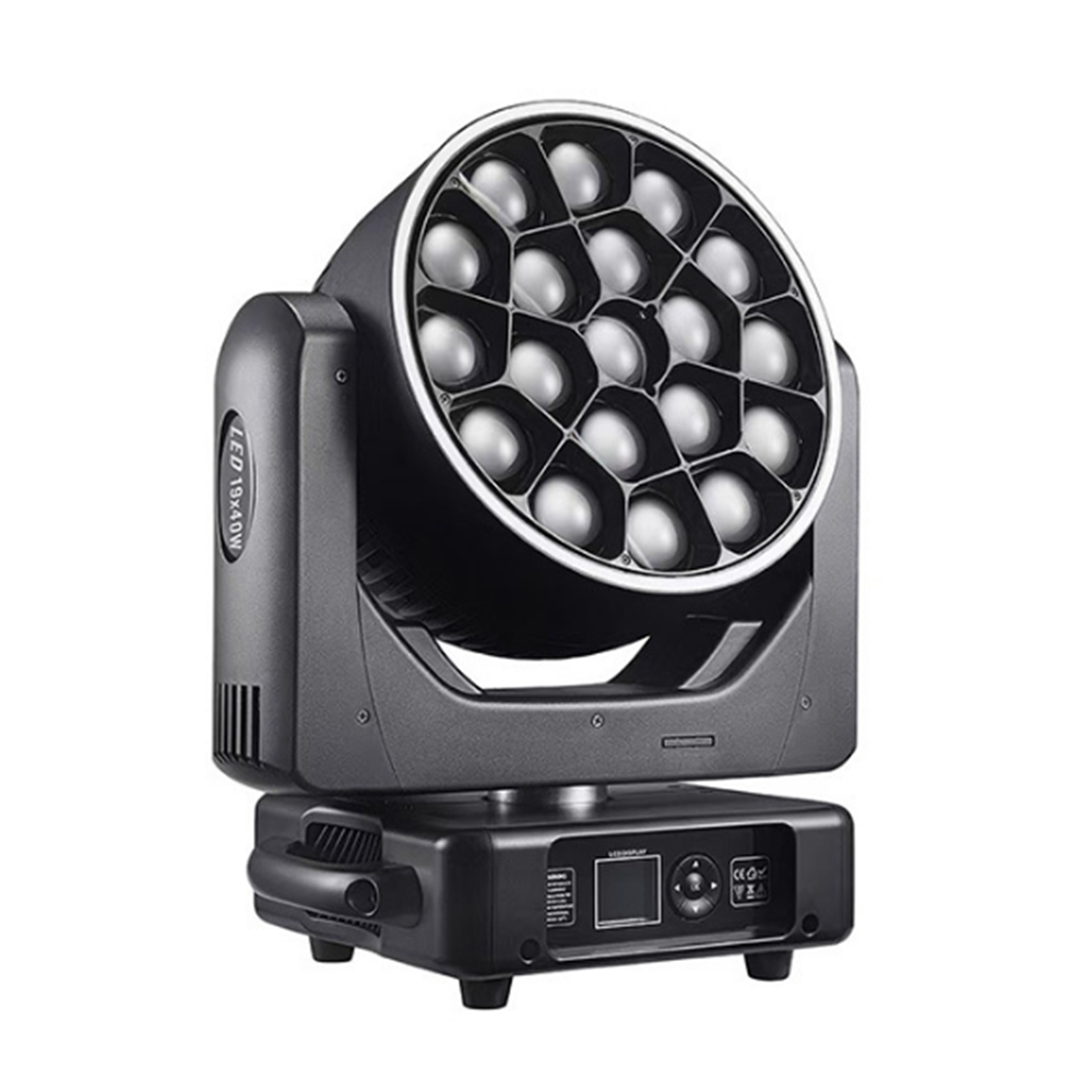 KW1 Bee Eyes 19*40W LED Moving Head Wash Light with Led Ring
