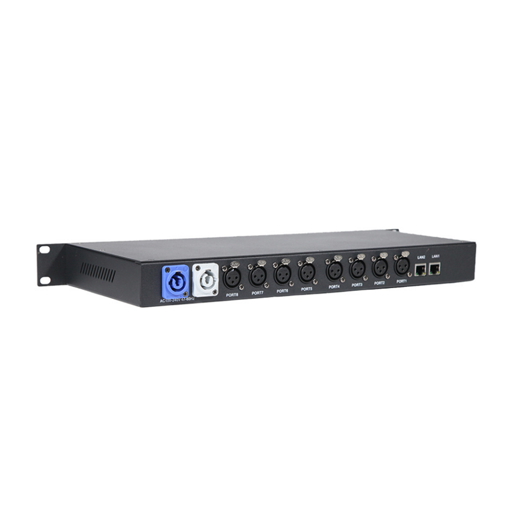 Professional 8-Port ArtNet to DMX512 Signal Converter