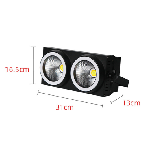 KBL2A 200W 2-Eye Bi-color COB Audience Blinder with Auxiliary Light