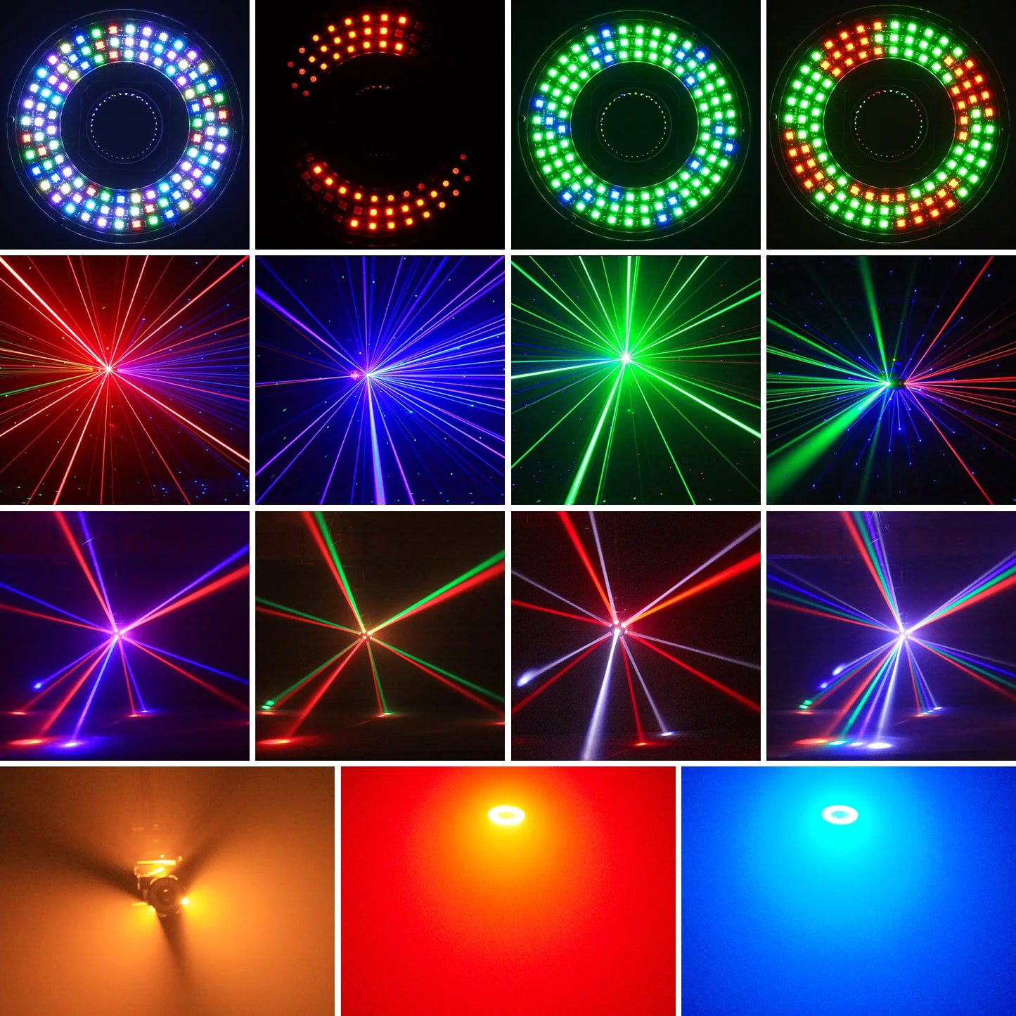 160W LED Moving Head Light RGBW 360°Rotation Led Stage Light