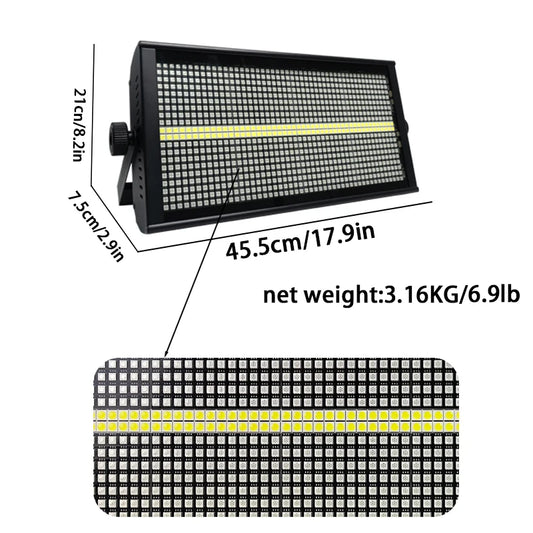 KS2 280W 8+8 segment RGB & white strobe 960pcs LED stage strobe light