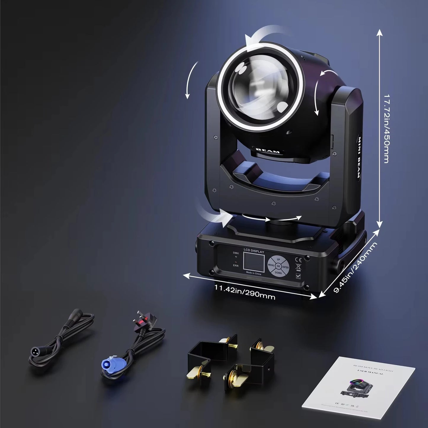 KB5 Mini230 Moving Head Beam with RGB LED Strip