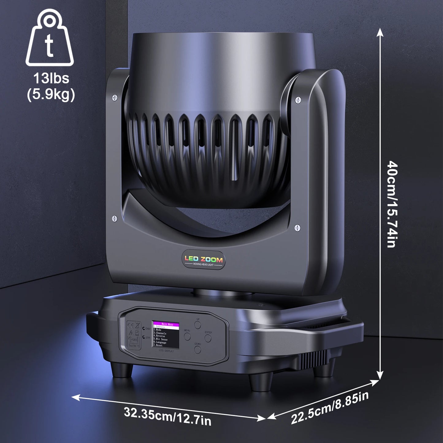 KW10 19x15W RGBW LED Moving Head Wash with LED Strip