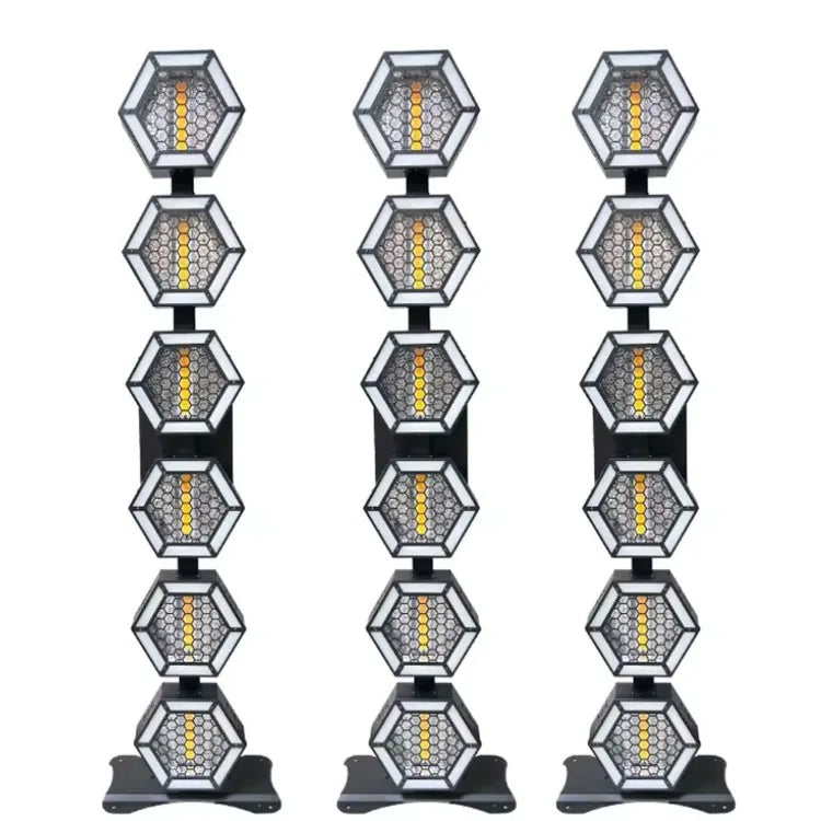 KR3 Vertical 6*60W retro stage lights RGB 3-in-1 with auxiliary light