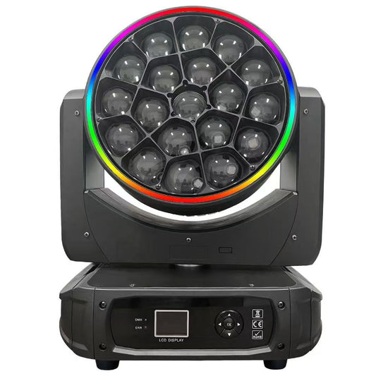 KW1 Bee Eyes 19*40W LED Moving Head Wash Light with Led Ring