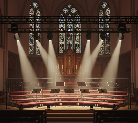 Church Stage Lighting Design: Achieving 50+ f.c. Uniformity for Choral Performances