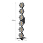 KR3 Vertical 6*60W  retro stage lights RGB 3-in-1 with auxiliary light