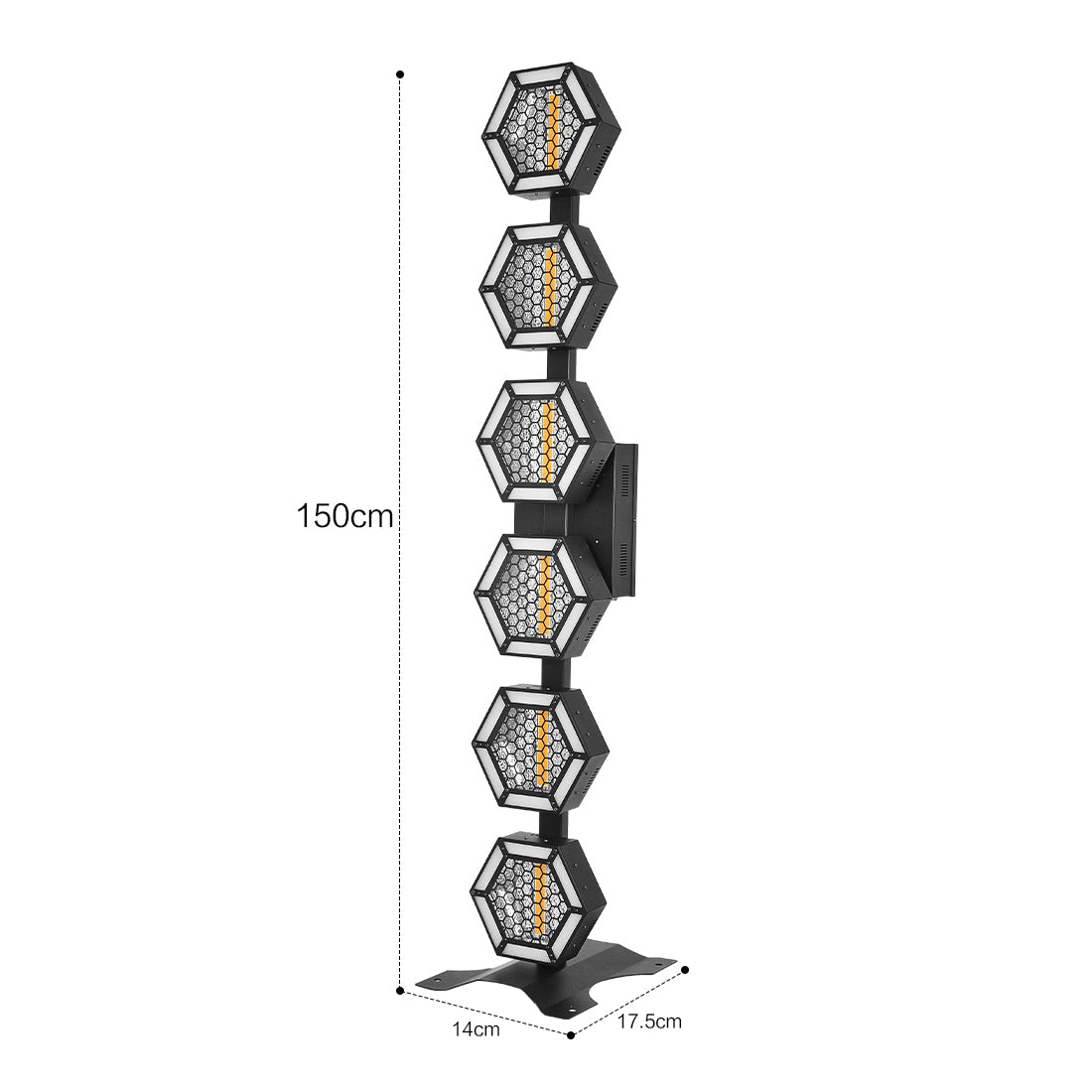 KR3 Vertical 6*60W  retro stage lights RGB 3-in-1 with auxiliary light