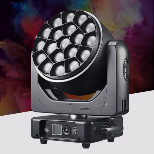 KW1 Bee Eyes 19*40W LED Moving Head Wash Light with Led Ring