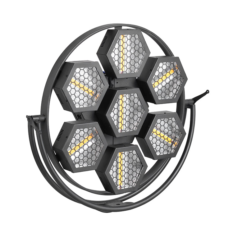 KR7 Mid-size Single Ring 7 Pieces RGB 3in1 retro stage light