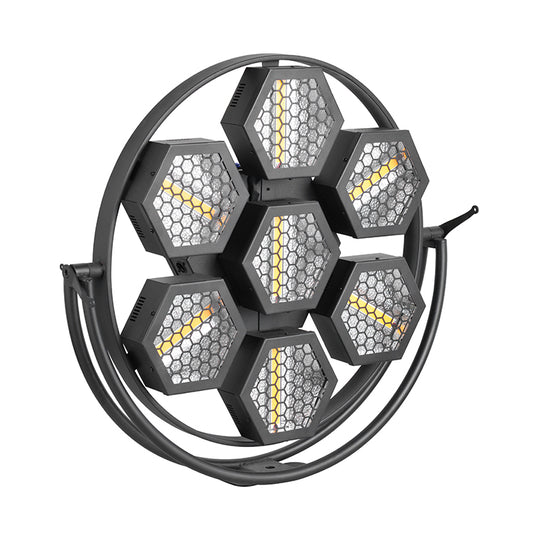 KR7 Mid-size Single Ring 7 Pieces RGB 3in1 retro stage light
