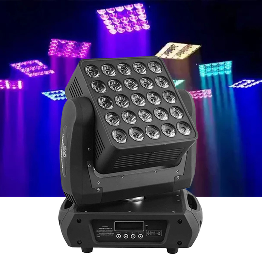 KM4 25×12W Moving Head LED Matrix Light Vertical Infinite Rotation