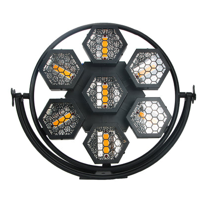 KR7 Mid-size Single Ring 7 Pieces RGB 3in1 retro stage light