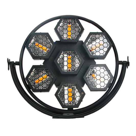 KR7 Mid-size Single Ring 7 Pieces RGB 3in1 retro stage light