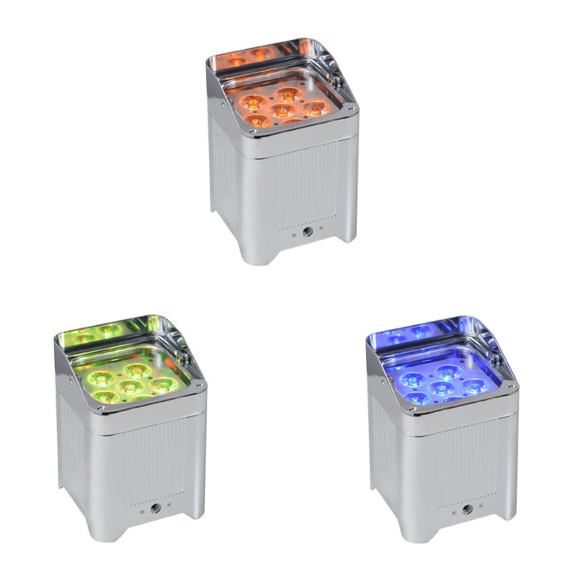 KP1A Silver 6*18W Battery Led Par Can Light 6in1 Wireless Control