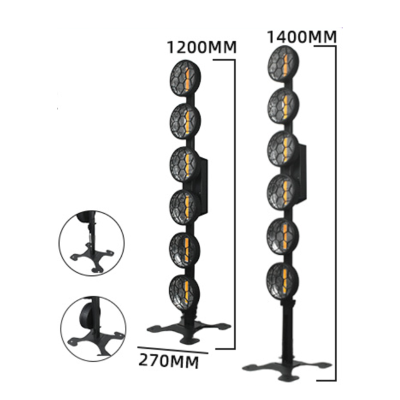 KR14 6×60W LED COB Vertical Round Retro Stage Light