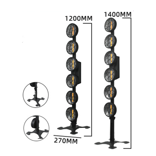 KR14 6×60W LED COB Vertical Round Retro Stage Light