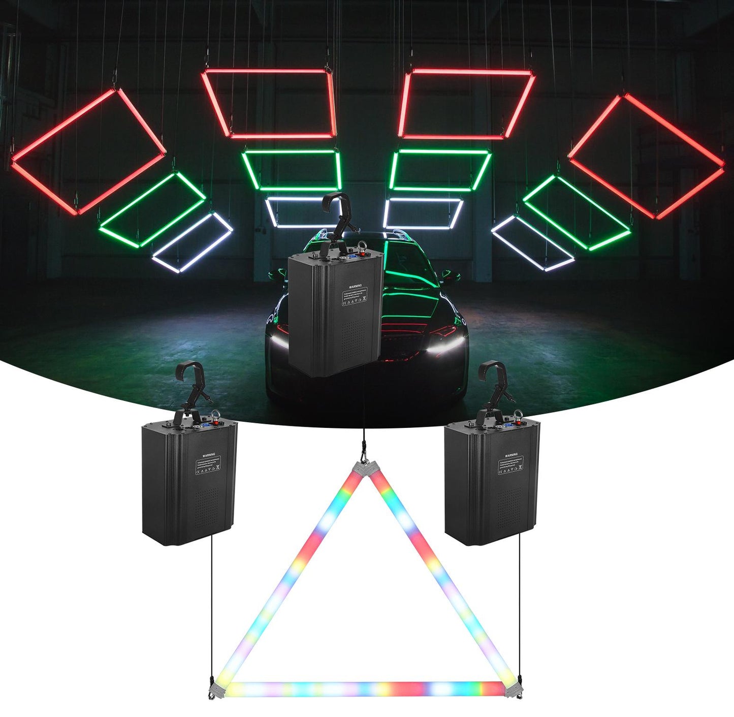 Led kinetic light 1-meter led 360 tube