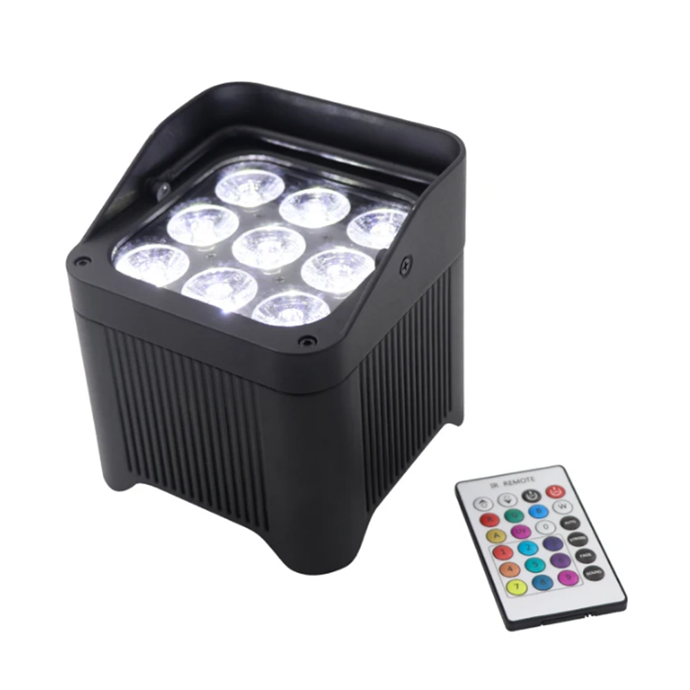 KPW1 Waterproof Battery 9x18W RGBWA+UV 6in1 LED Par Light