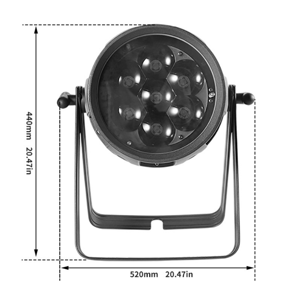 KPW4 Waterproof 7*40 RGBW Zoom LED Par Light IP65