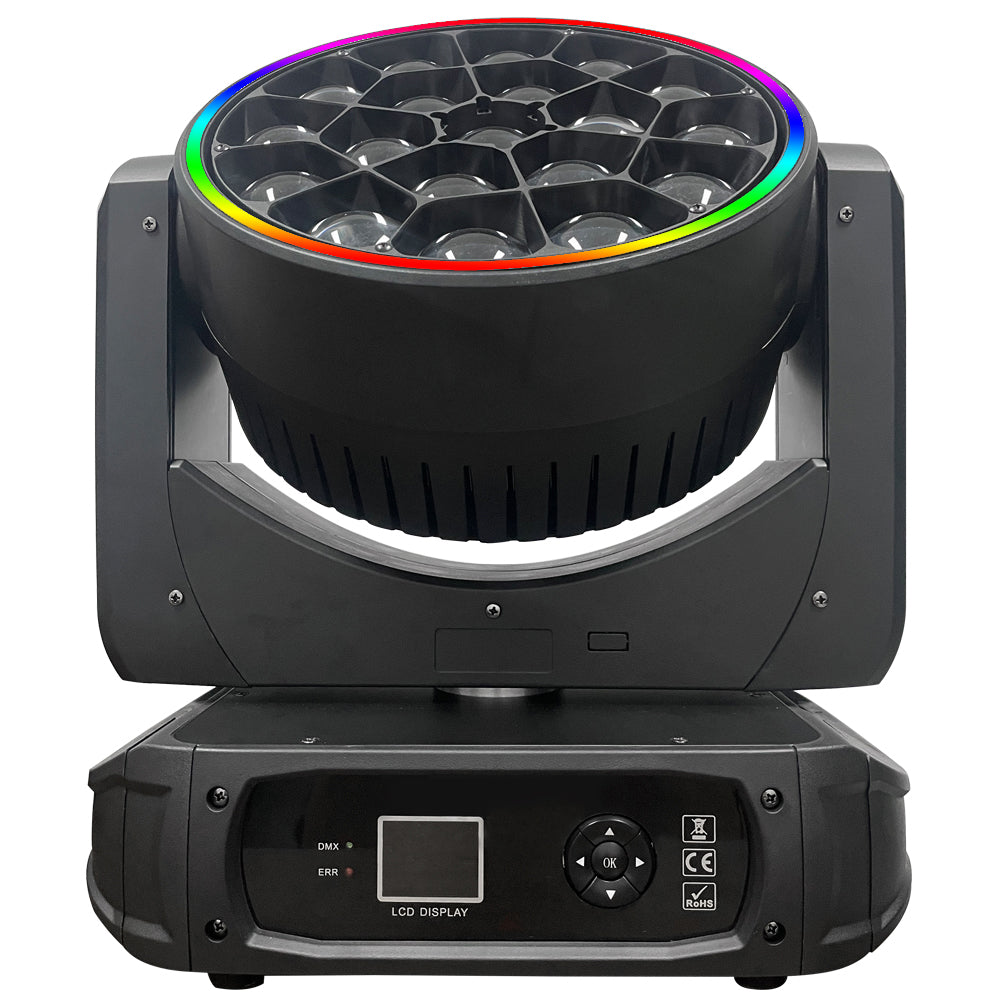 KW1 Bee Eyes 19*40W LED Moving Head Light with led ring