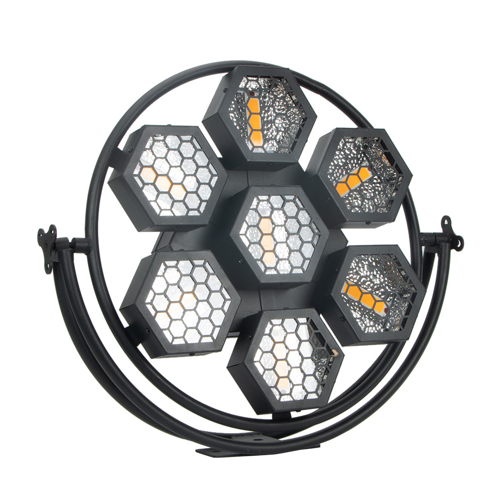 KR7 Mid-size Single Ring 7 Pieces RGB 3in1 retro stage light