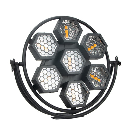KR7 Mid-size Single Ring 7 Pieces RGB 3in1 retro stage light