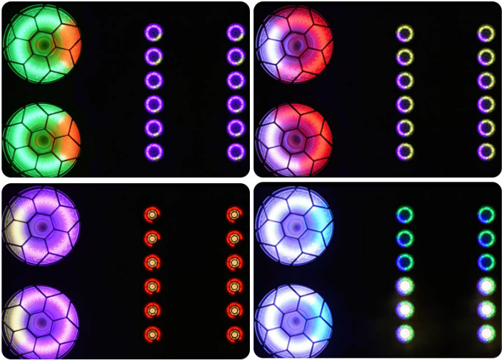 KR15 6×80W LED COB Vertical Circular Retro Starlight