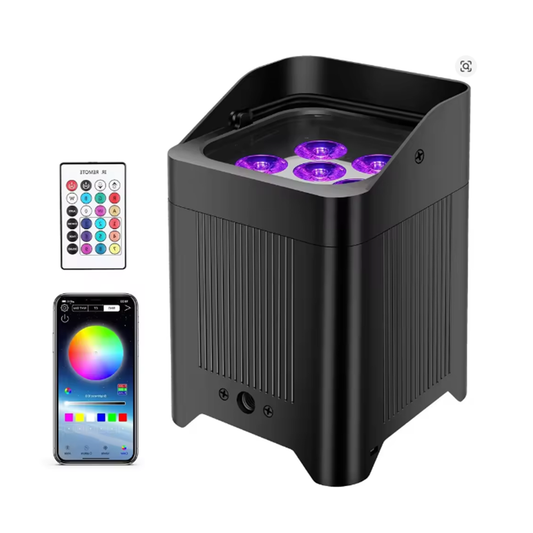 KP1 6*18W Battery Led Par Can Light RGBWA+UV 6in1 Wireless Control
