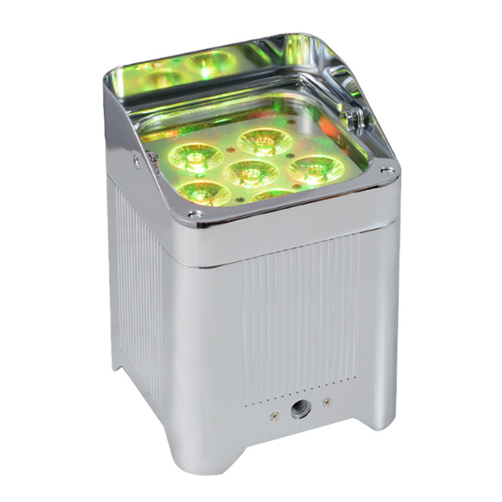 KP1A Silver 6*18W Battery Led Par Can Light 6in1 Wireless Control