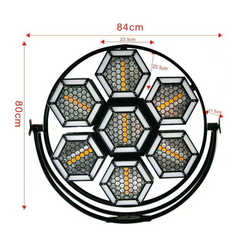 KR5 Single Ring 500W 3 in 1 Retro Stage Light with Auxiliary Light