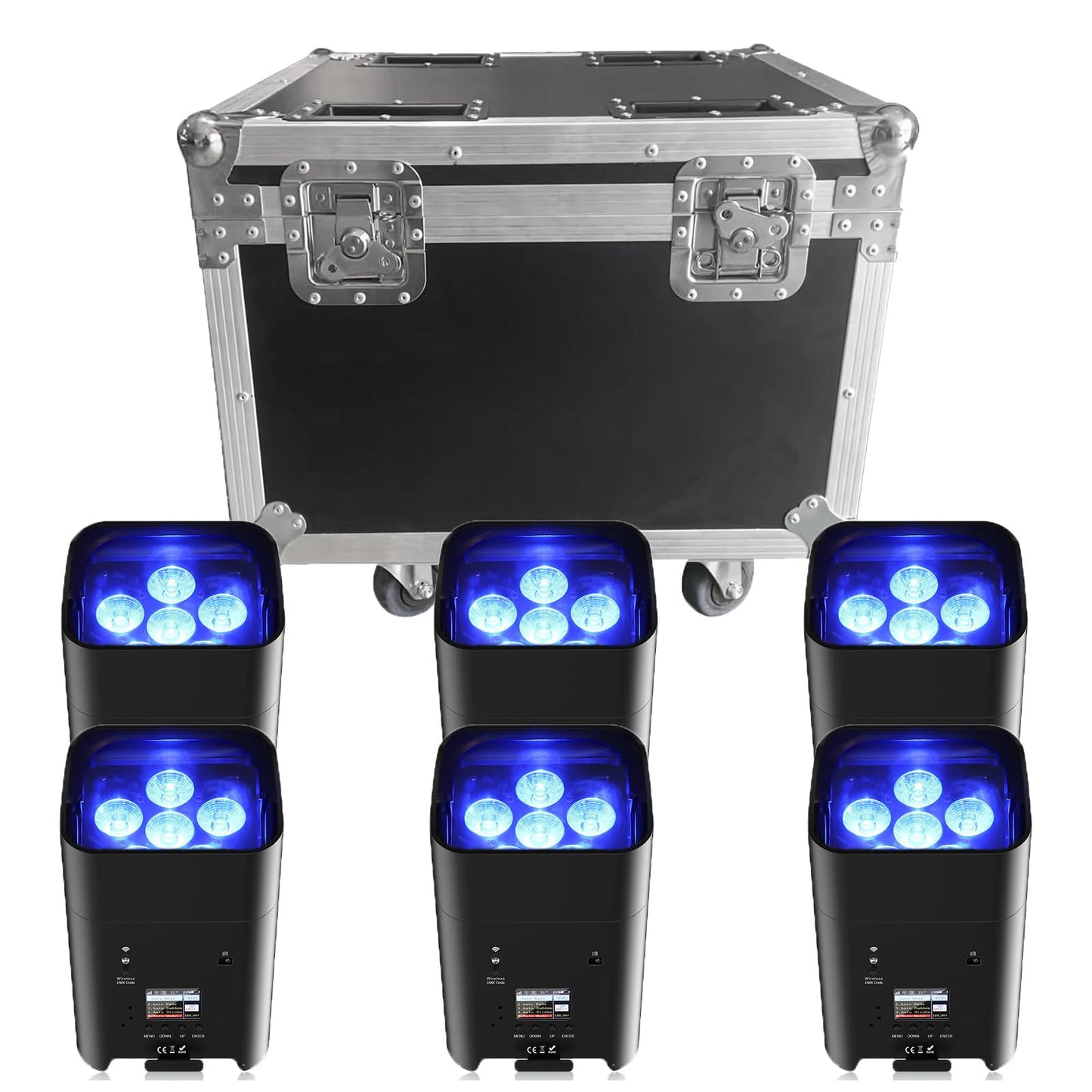 KP1 6*18W Battery Led Par Can Light RGBWA+UV 6in1 Wireless Control