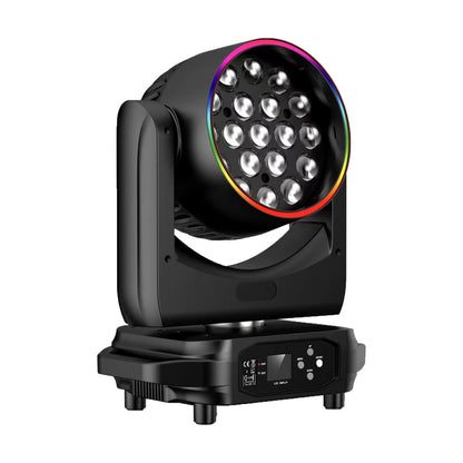 KW10 19x15W Zoom RGBW LED Moving Head Wash with LED Strip