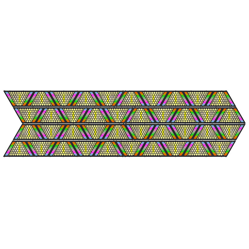 KR4 5×60W LED RGB Strobe Wall Washer Retro stage light