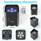 4Pcs 80W Battery Led Par Light With Bag RGBWA+UV Wireless Par Light