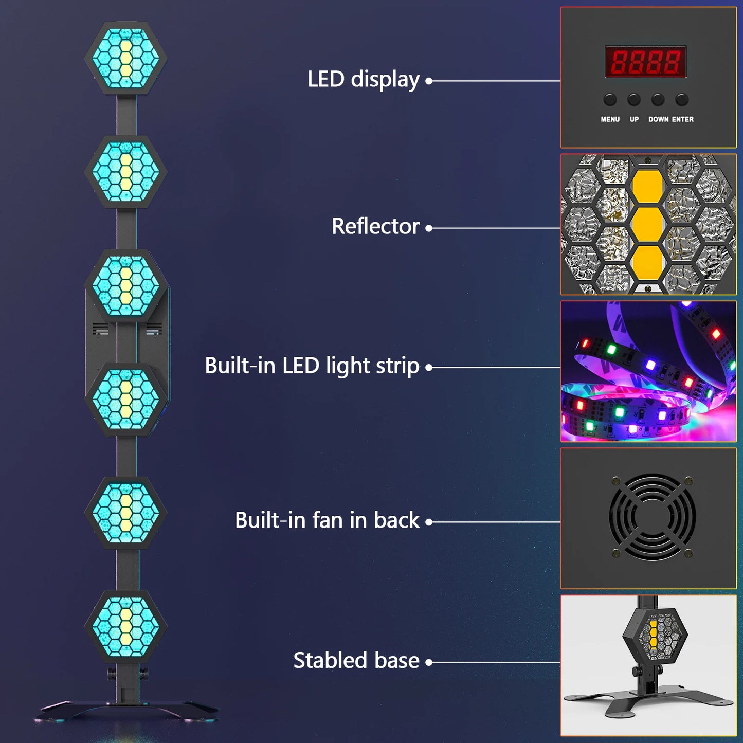 KR12 Mini Vertical 260W LED Retro Stage Light