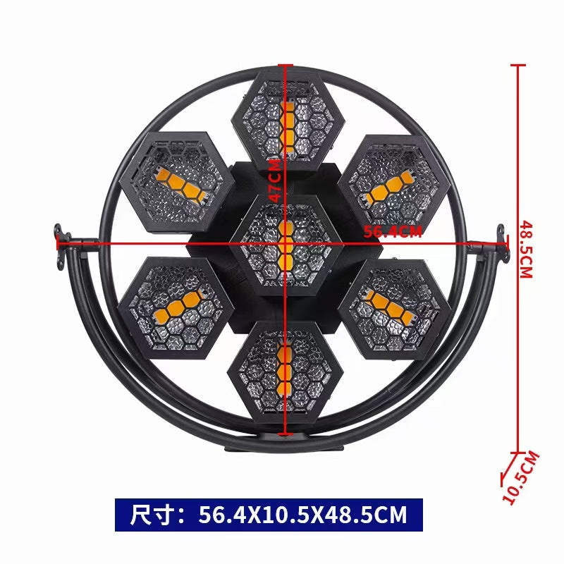 KR6 Mini Single Ring 7 Pieces Retro Stage Light