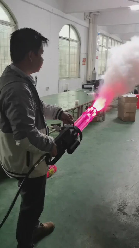 KF02 Co2 Jet Machine Handheld Gatling Led RGB CO2 GUN