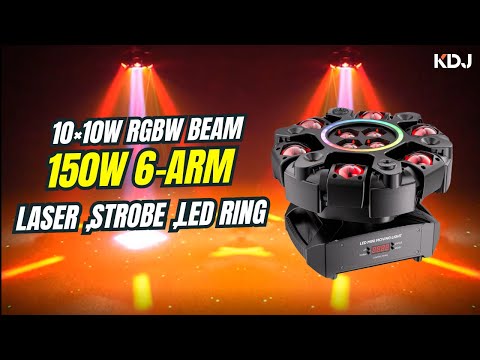 150W 6-Arm 10 Eyes Moving Head Effect Light